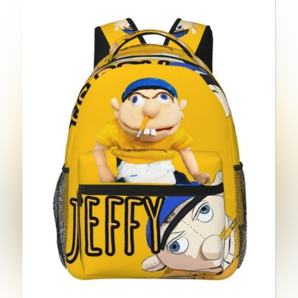 Woodyotime Sml Jeffy Fashionable Unisex Backpack-Yellow - Picture 1 of 4